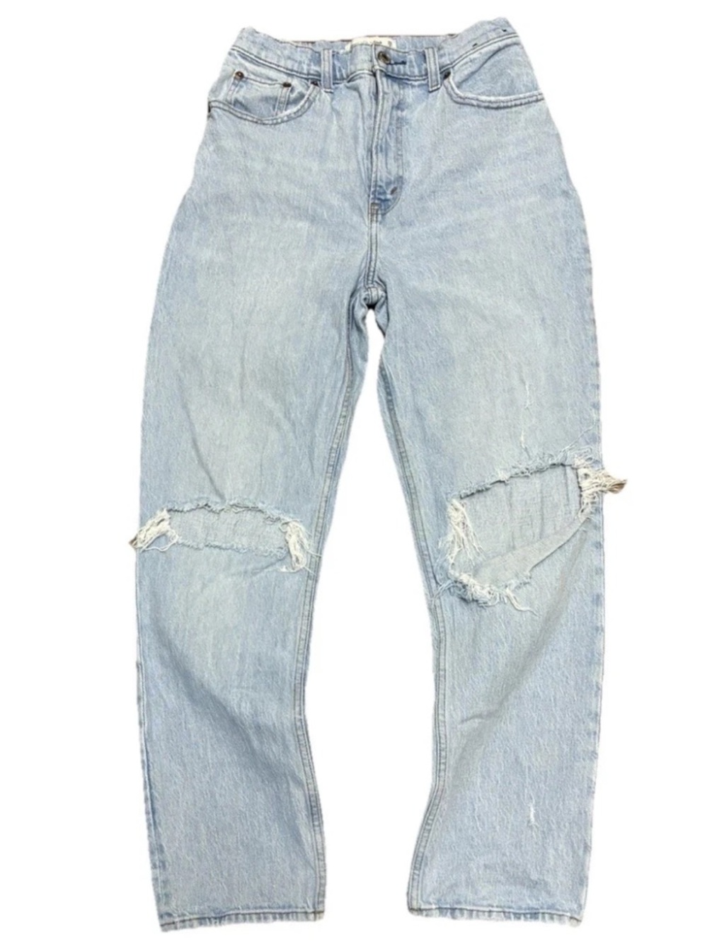 Abercrombie & Fitch 90s Straight Ultra High Rise Jeans Size 6 Light Wash